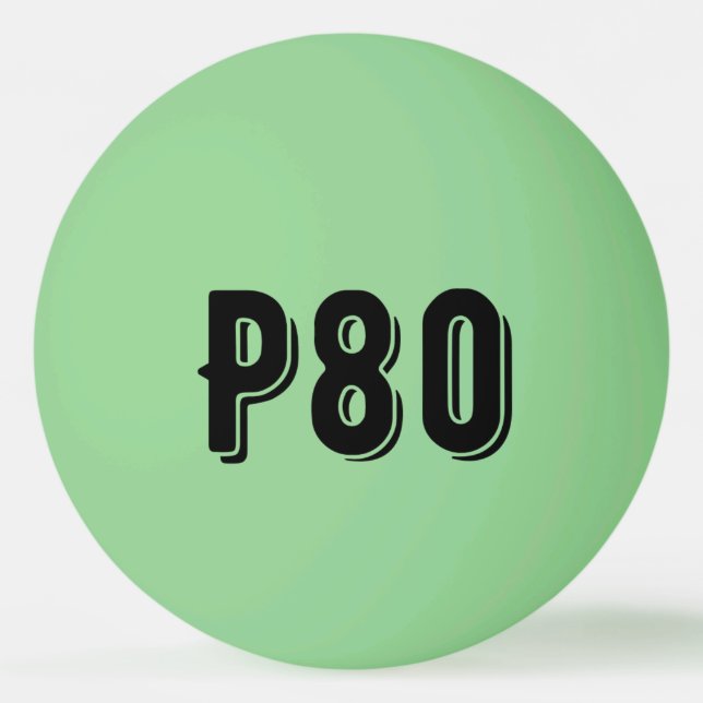Sporty monogrammed P80 Ping Pong Ball (Front)
