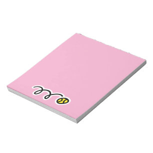 Sporty notepad with cute yellow tennis ball doodle