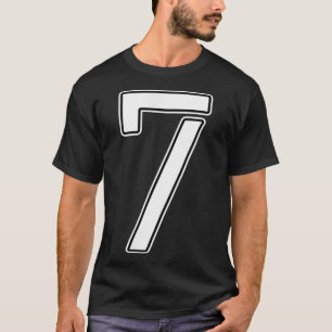 Sporty Number 7 Costume Birthday Varsity Sports Te T-Shirt