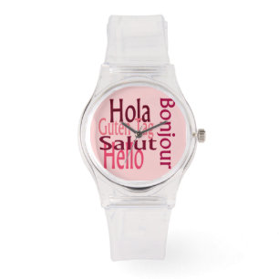 Sporty pink watch