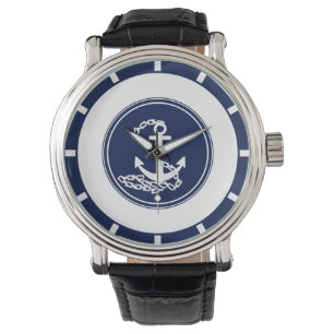 Sporty Sailor Style With Anchor Nautical Colours Watch