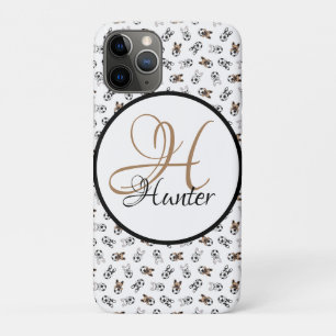 Sporty Soccer Puppies Monogrammed Case-Mate iPhone Case