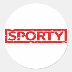 Sporty Stamp Classic Round Sticker