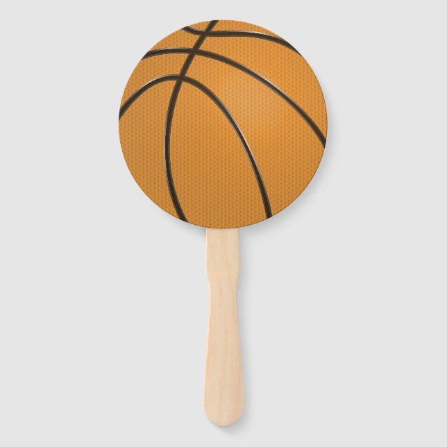 Sporty Stylised Basketball Hand Fan (Front)