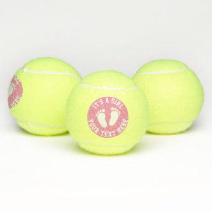Sporty tennis baby shower party for newborn girl balls