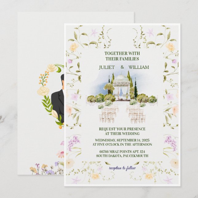 Sporty Wedding Invitation | Glass House  (Front/Back)