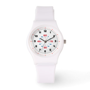 sporty white silicon watch
