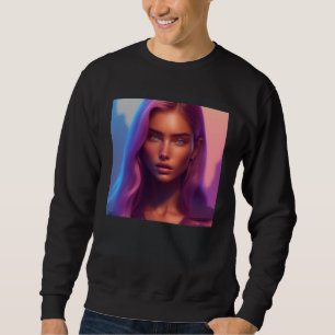 Sporty Woman Modeling Photoshoot Island Paradise Sweatshirt