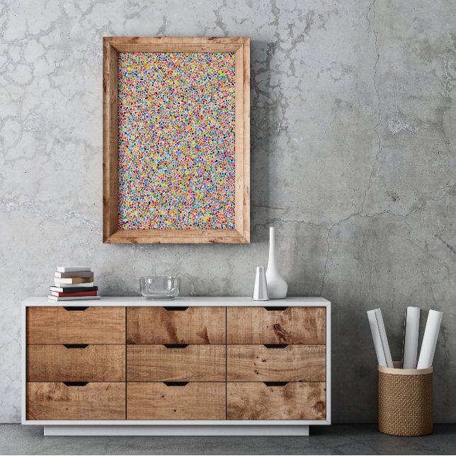 Spot Dot Spec Colour Art Artist Print (Pip's Watercolor Spectrum Art Piece as Poster Framed and on display.  Shown as possibility.)