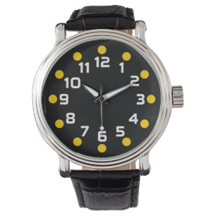 Spot Markers - Amber and White on Black Watch