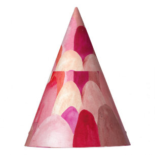 Spot Medley: Pink-Red Textile Dream. Party Hat