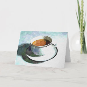 Spot of Tea Digital Watercolor Greeting Card