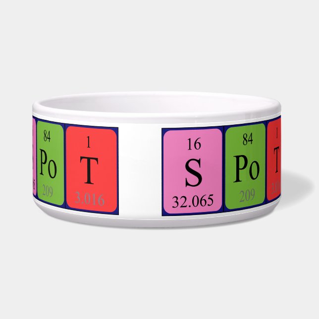 Spot periodic table name pet bowl 2 (Right)