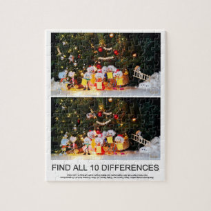 Spot the difference of 10 differences of the Chris Jigsaw Puzzle