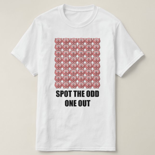 Spot the odd one out t-shirt (Design Front)