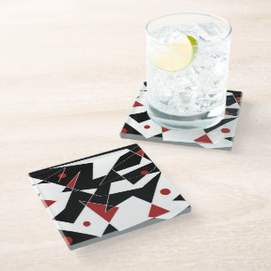 Spot the Red Balls Glass Coaster