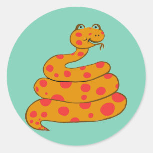 Spot the Snake Classic Round Sticker