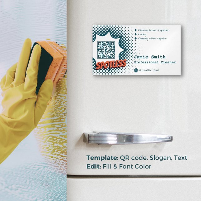 Spotless Impressions: Professional House Cleaning Magnetic Business Card (Spotless Impressions: Professional House Cleaning Business Card Magnet)
