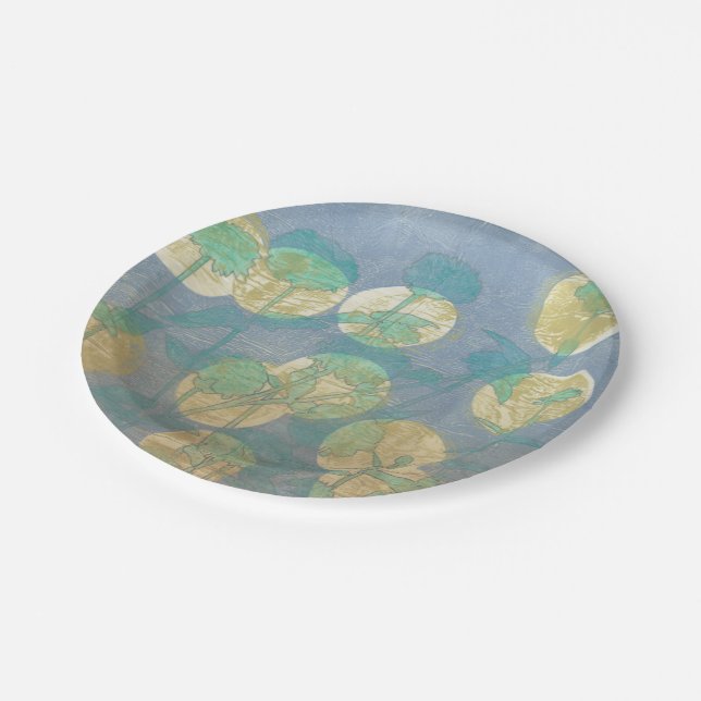 Spotlight Floral I Paper Plate (Angled)