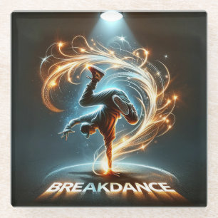 "Spotlight Groove" - dancing in the spotlight! Glass Coaster