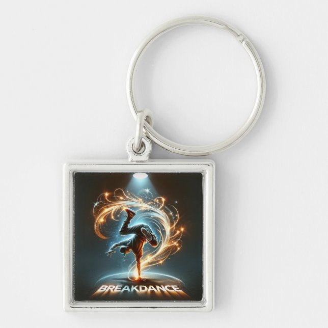 "Spotlight Groove" - ​​dancing in the spotlight! Key Ring (Front)