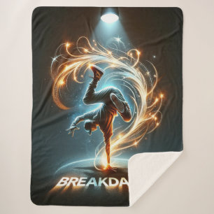 "Spotlight Groove" - dancing in the spotlight! Sherpa Blanket