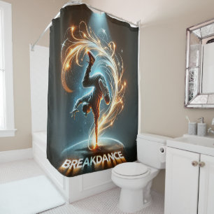"Spotlight Groove" - dancing in the spotlight! Shower Curtain