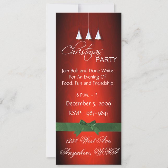 Spotlight On Christmas Party Invitation (Front)