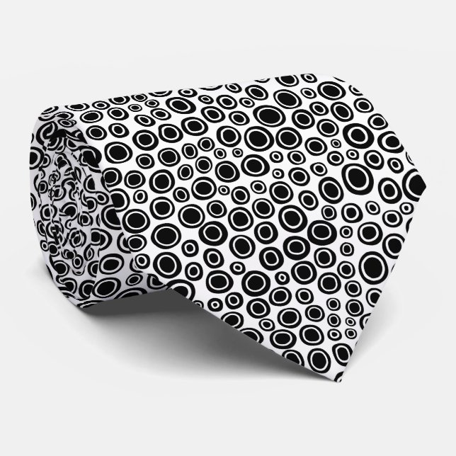 Spots 071215 - Black on White Tie (Rolled)