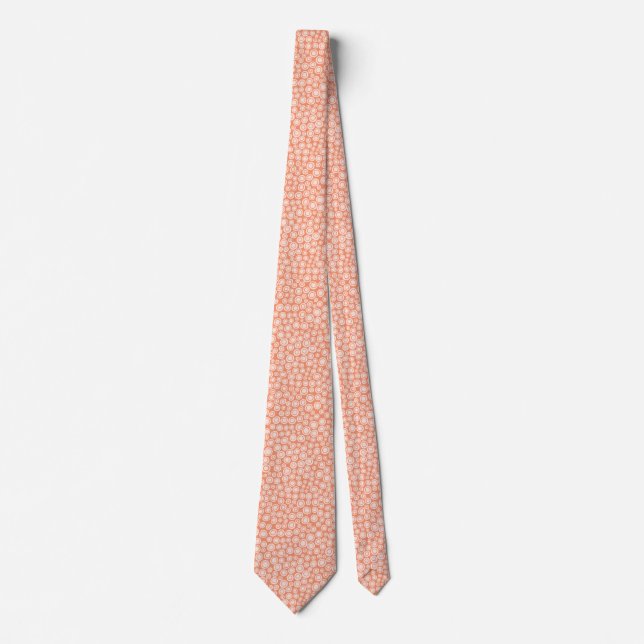 Spots 071215 - Semi-Transparent on Cadmium Orange Tie (Front)