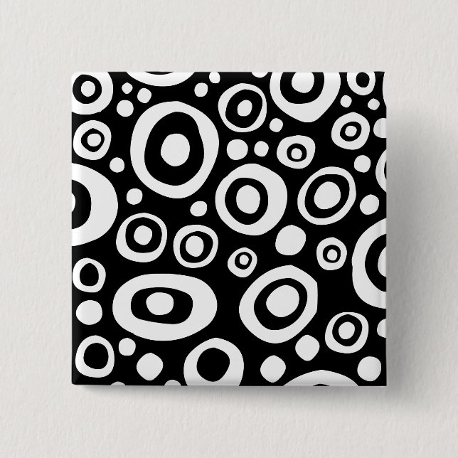Spots and Circles - 04 - Customised 15 Cm Square Badge (Front)