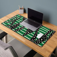 Spots and Stripes 2 - Green, Cream and Black