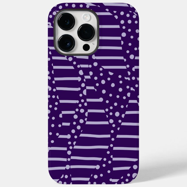 Spots and Stripes 2 - Purple Case-Mate iPhone Case (Back)