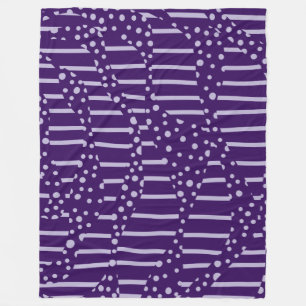 Spots and Stripes 2 - Purple Fleece Blanket