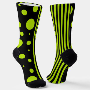 Spots and Stripes - Lime Green Socks
