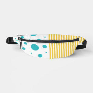 Spots and Stripes - Turquoise and Yellow Bum Bags