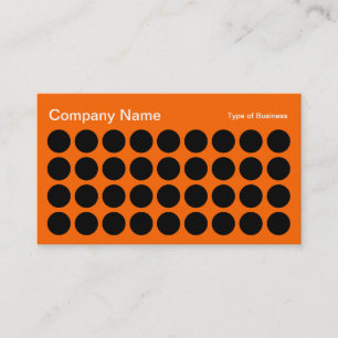 Spots - Black and Orange Business Card