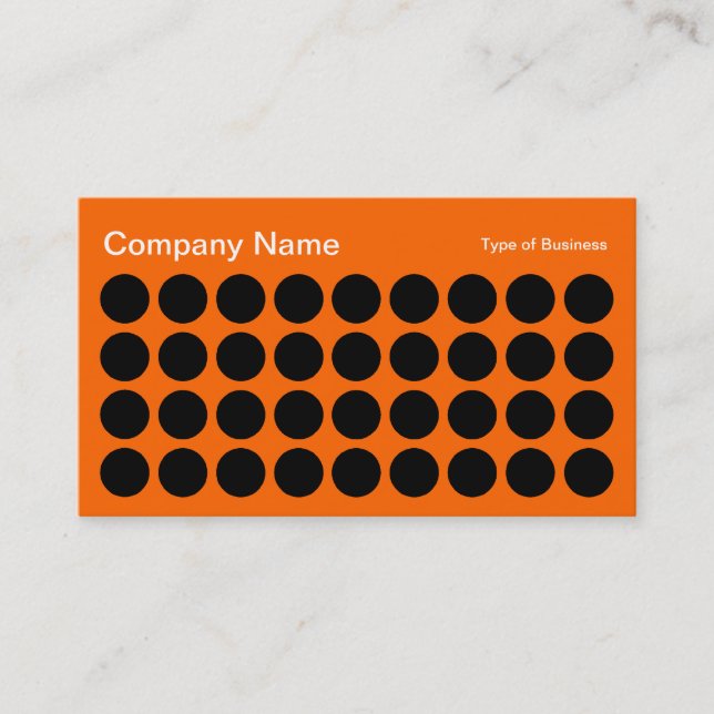 Spots - Black and Orange Business Card (Front)