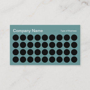 Spots - Black, White and Ocean Green Business Card