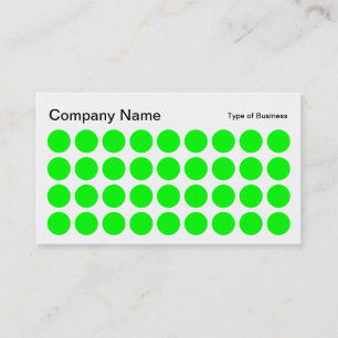 Spots - Green, Black and White Business Card