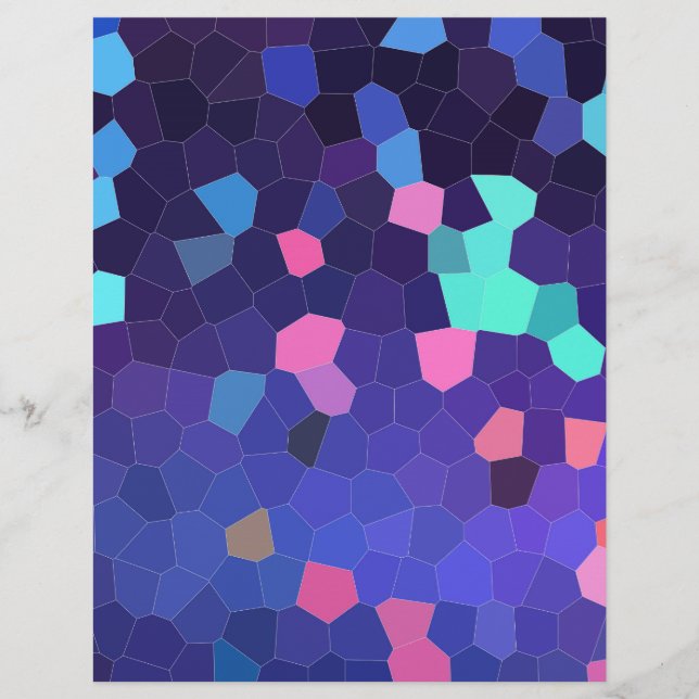 Spots in Blue and Turquoise - mosaic (Front)