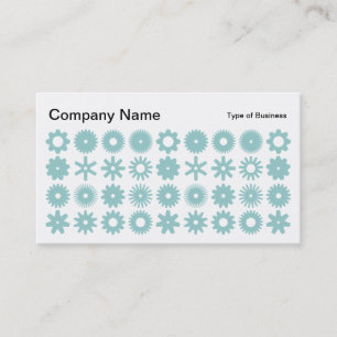 Spots - Light Blue Green on White Business Card