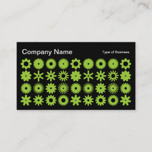 Spots - Martian Green on Black Business Card