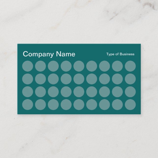Spots - Ocean Green on Moss Green Business Card (Front)