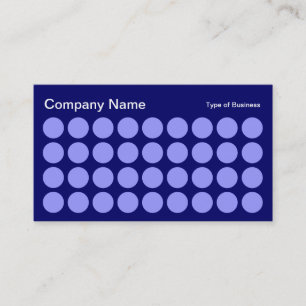 Spots - Pastel Blue, White and Dp Navy Business Card