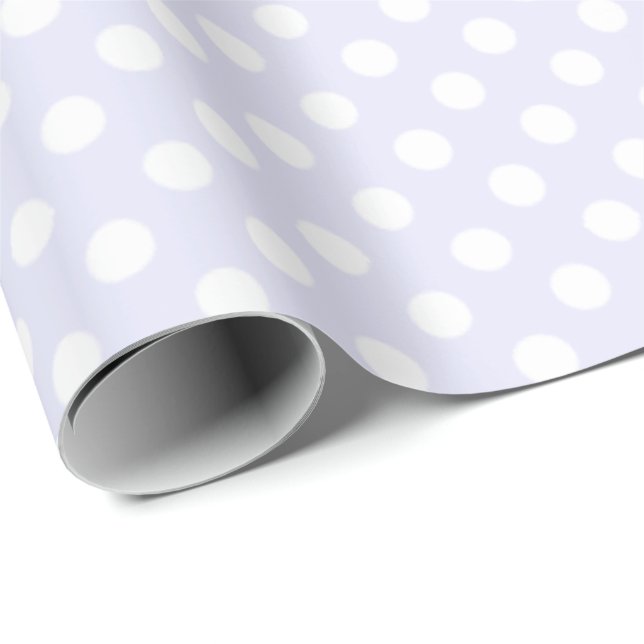 Spots Pattern Lavender Mist Wrapping Paper (Roll Corner)