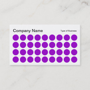 Spots - Purple, Black and White Business Card