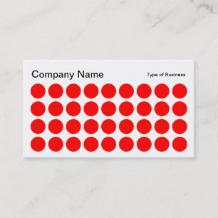 Spots - Red, Black and White Business Card