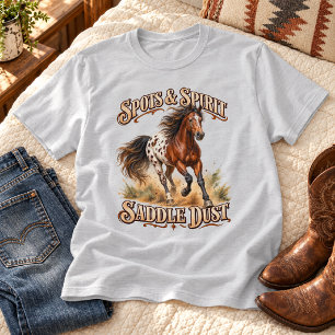 Spots & Spirit Saddle Dust Appaloosa Horse T-Shirt