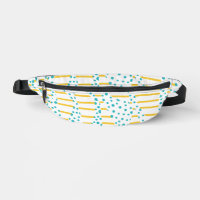 Spots & Stripes 2 in Turquoise, Yellow, and White